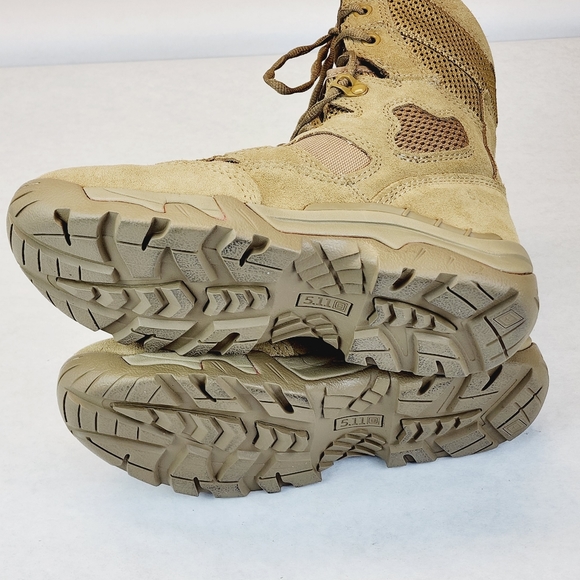 Men's 5.11 Tactical Taclite 8" Coyote Suede Combat Patrol Hunting Boot - Picture 8 of 8
